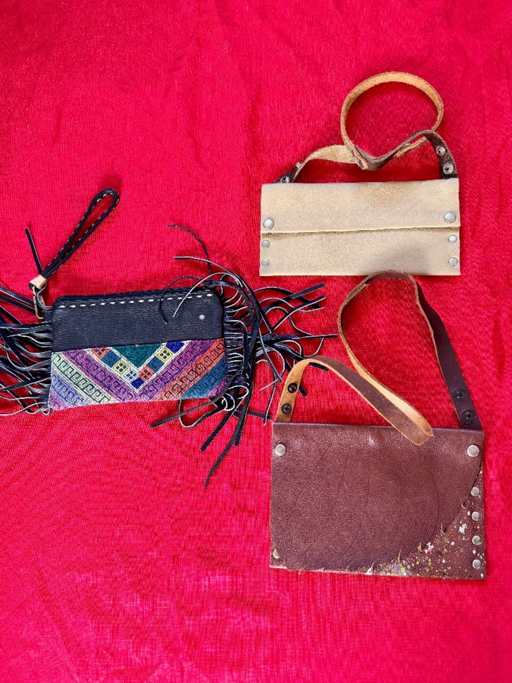 Fredd + Basha and Fahmina Leather Bags  3 x $150 -  1bag $60